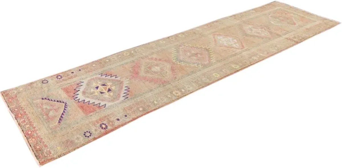 Vintage Turkish Anatolian Runner Rug - Apadana - Pink - Pink