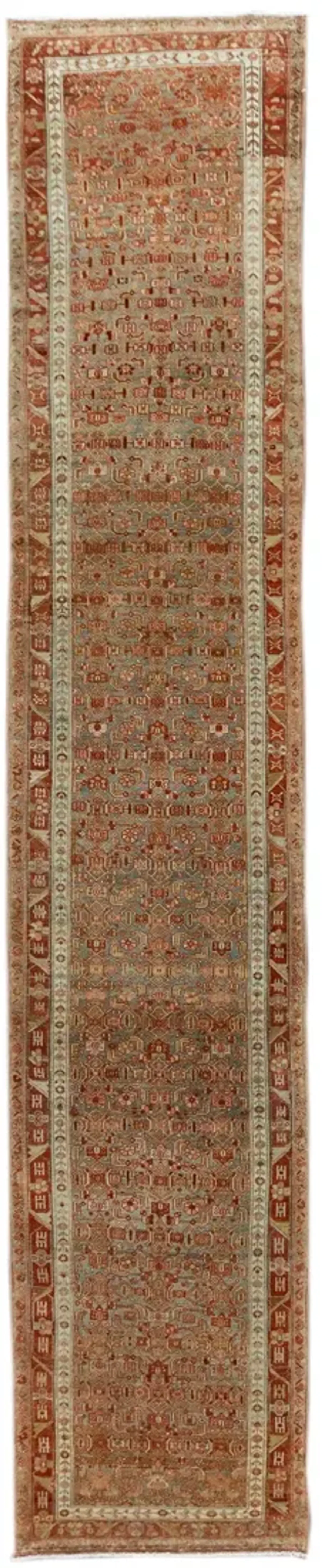 Antique Persian Malayer Runner Rug - Apadana - Red - Red