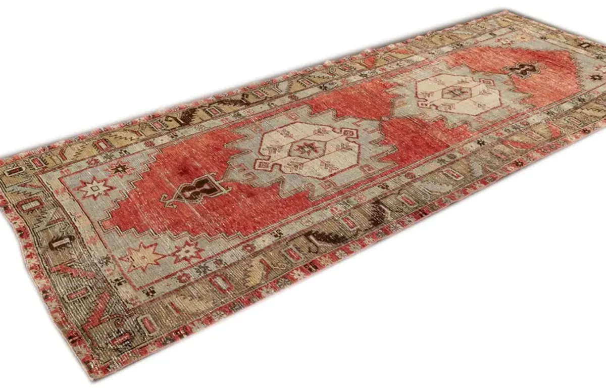 Vintage Turkish Anatolian Runner Rug - Apadana - Red - Red