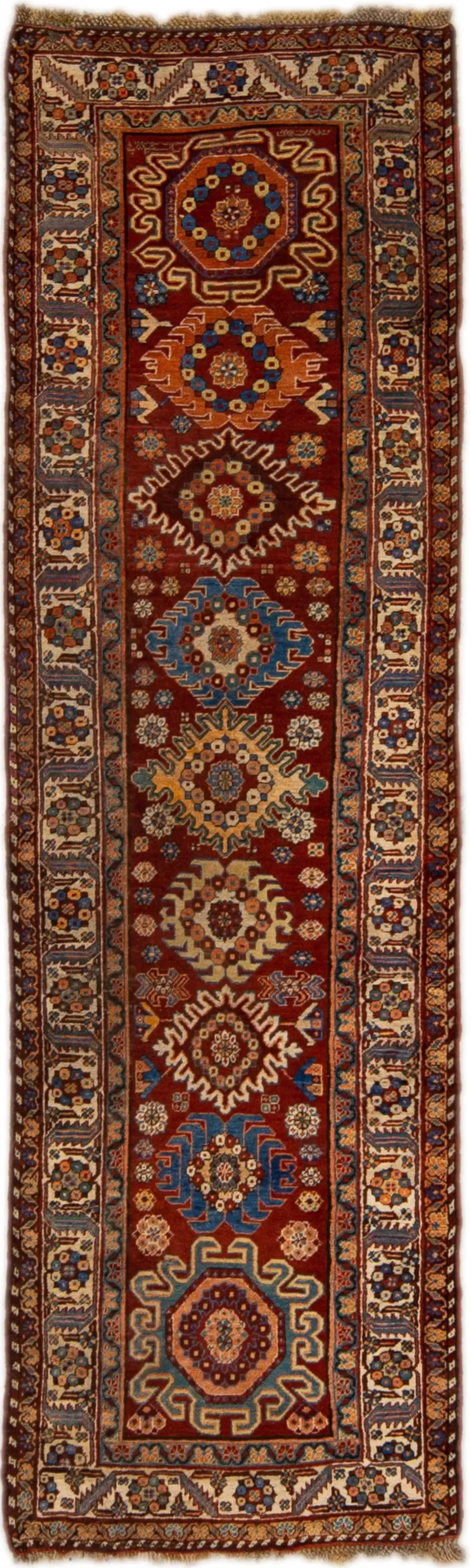 Antique Persian Serapi Runner Rug - Apadana - Red - Red