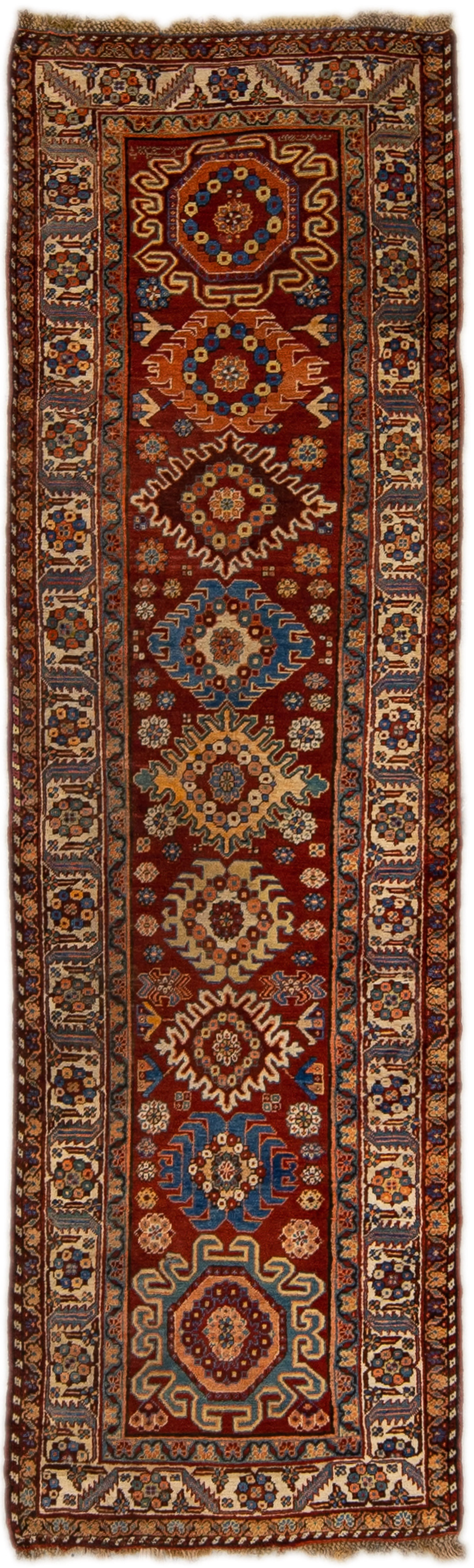 Antique Persian Serapi Runner Rug - Apadana - Red - Red