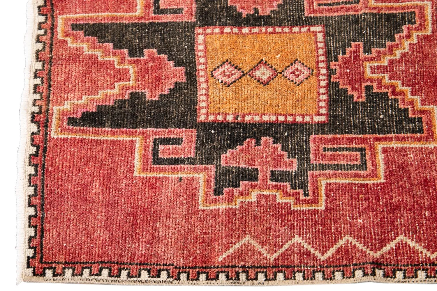 Vintage Turkish Medallion Runner Rug - Apadana - Red - Red