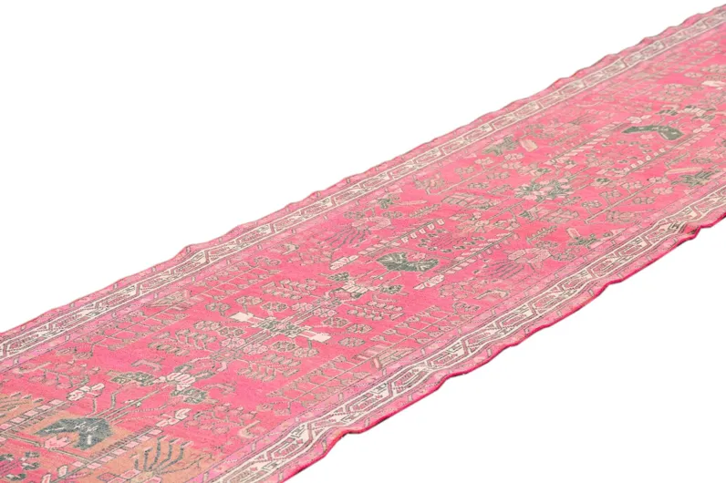 Vintage Persian Malayer Runner Rug - Apadana - Pink - Pink