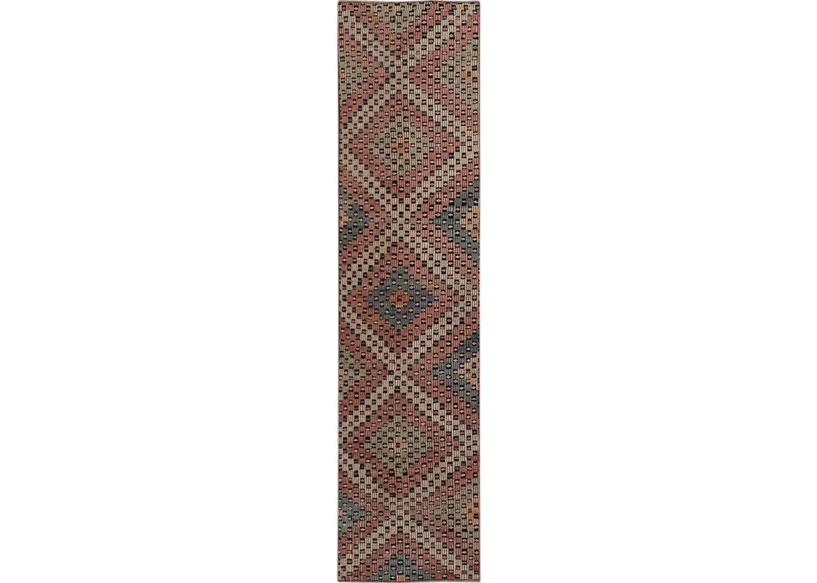 Vintage Indian Soumak Runner Rug - Apadana - Beige - Beige