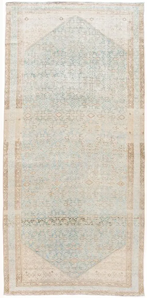 Vintage Persian Malayer Runner Rug - Apadana - Blue - Blue