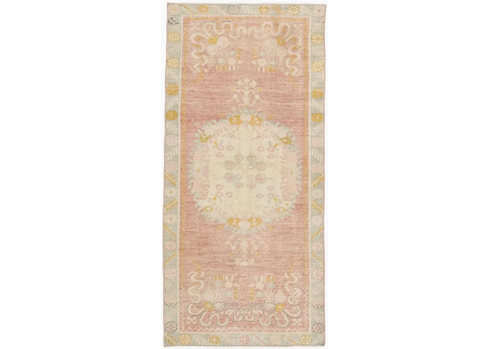 Turkish Oushak Area Rug 2'9 X 5'11 - Pink - Pink