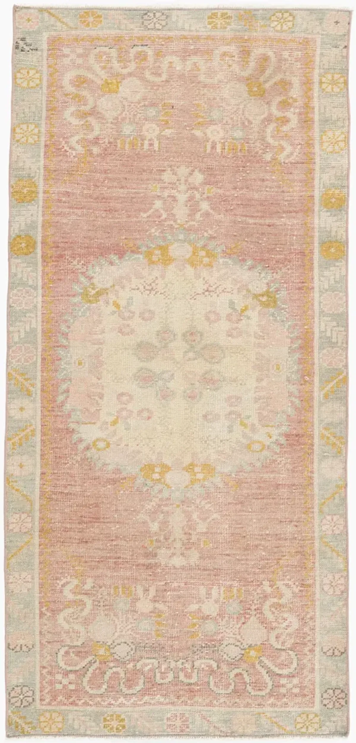 Turkish Oushak Area Rug 2'9 X 5'11 - Pink - Pink