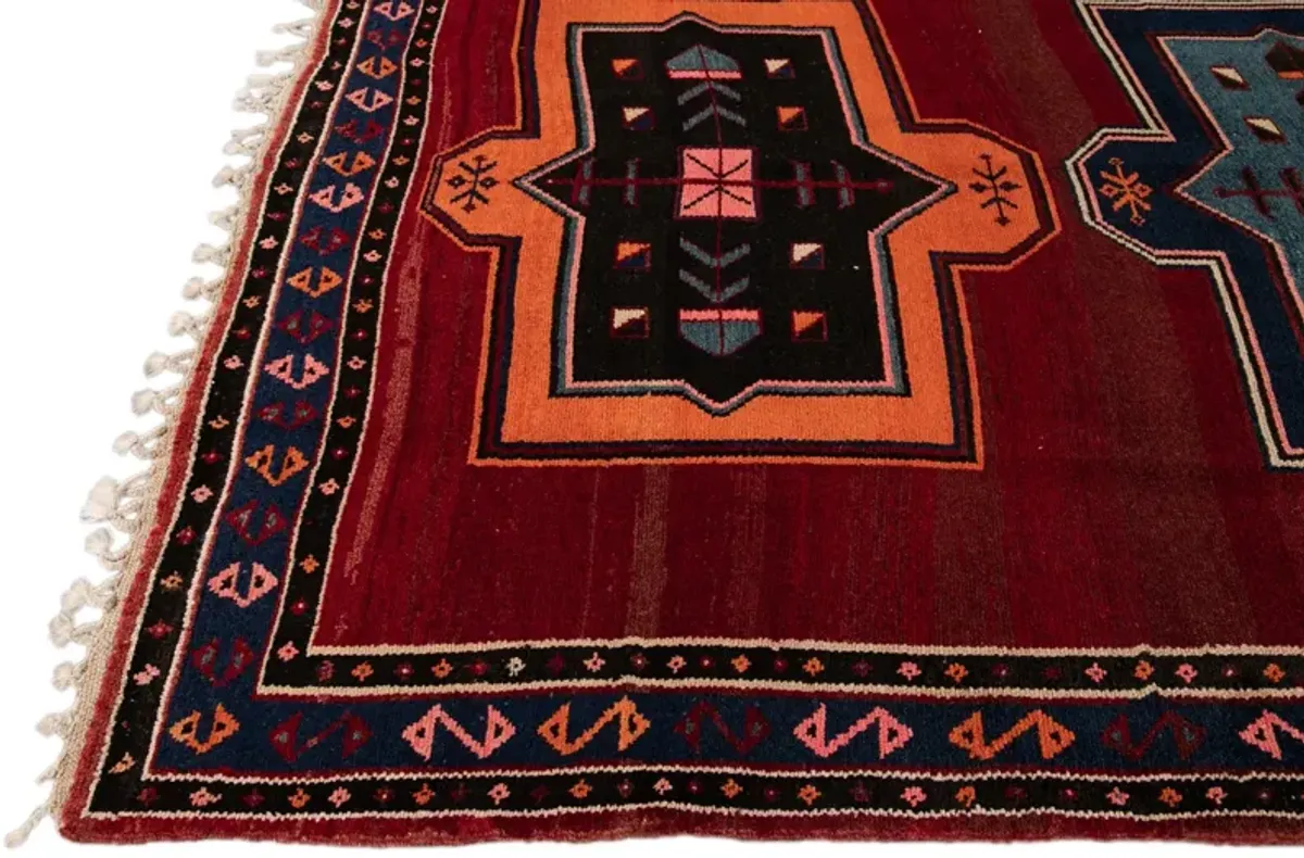 Vintage Turkish Tribal Runner Rug - Apadana - Red - Red