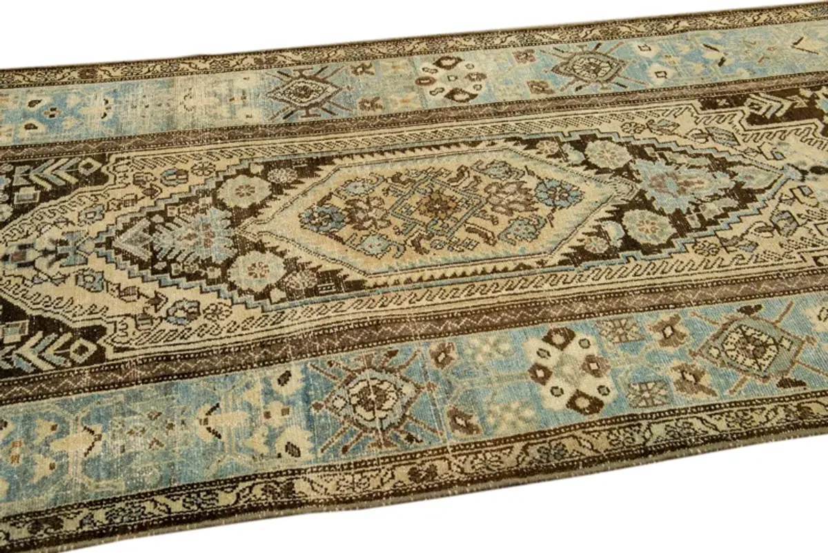 Antique Persian Malayer Runner Rug - Apadana - Blue - Blue