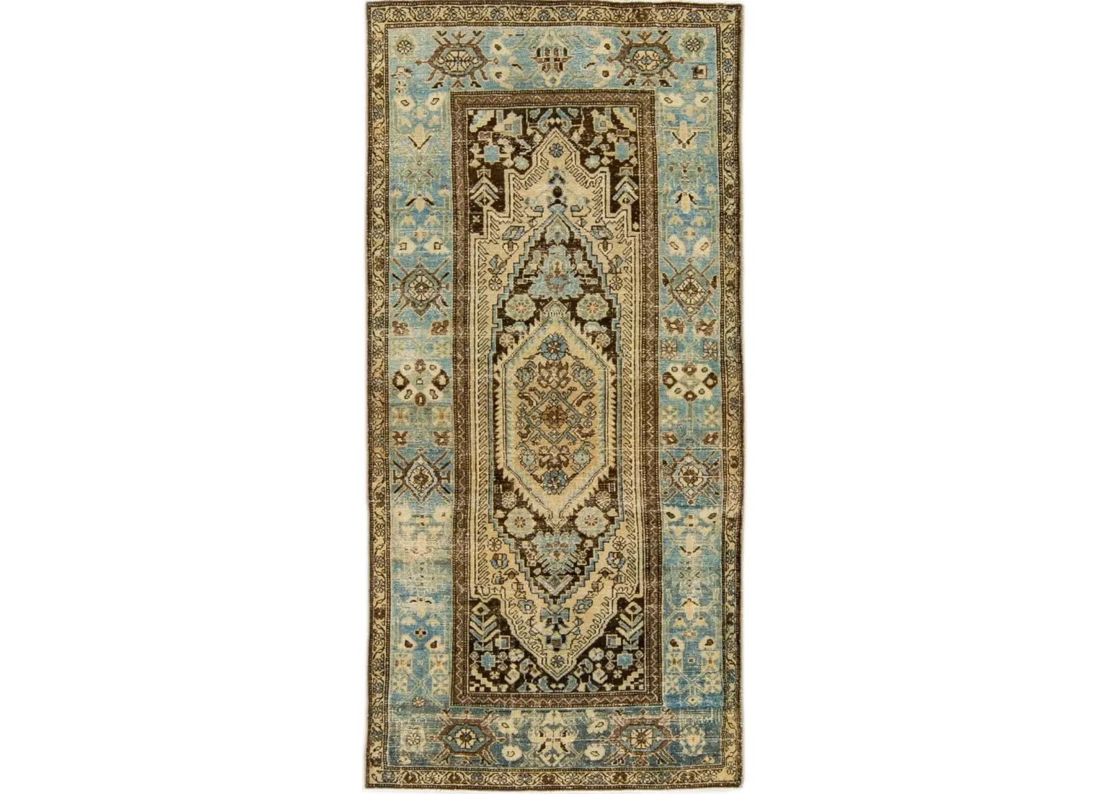 Antique Persian Malayer Runner Rug - Apadana - Blue - Blue