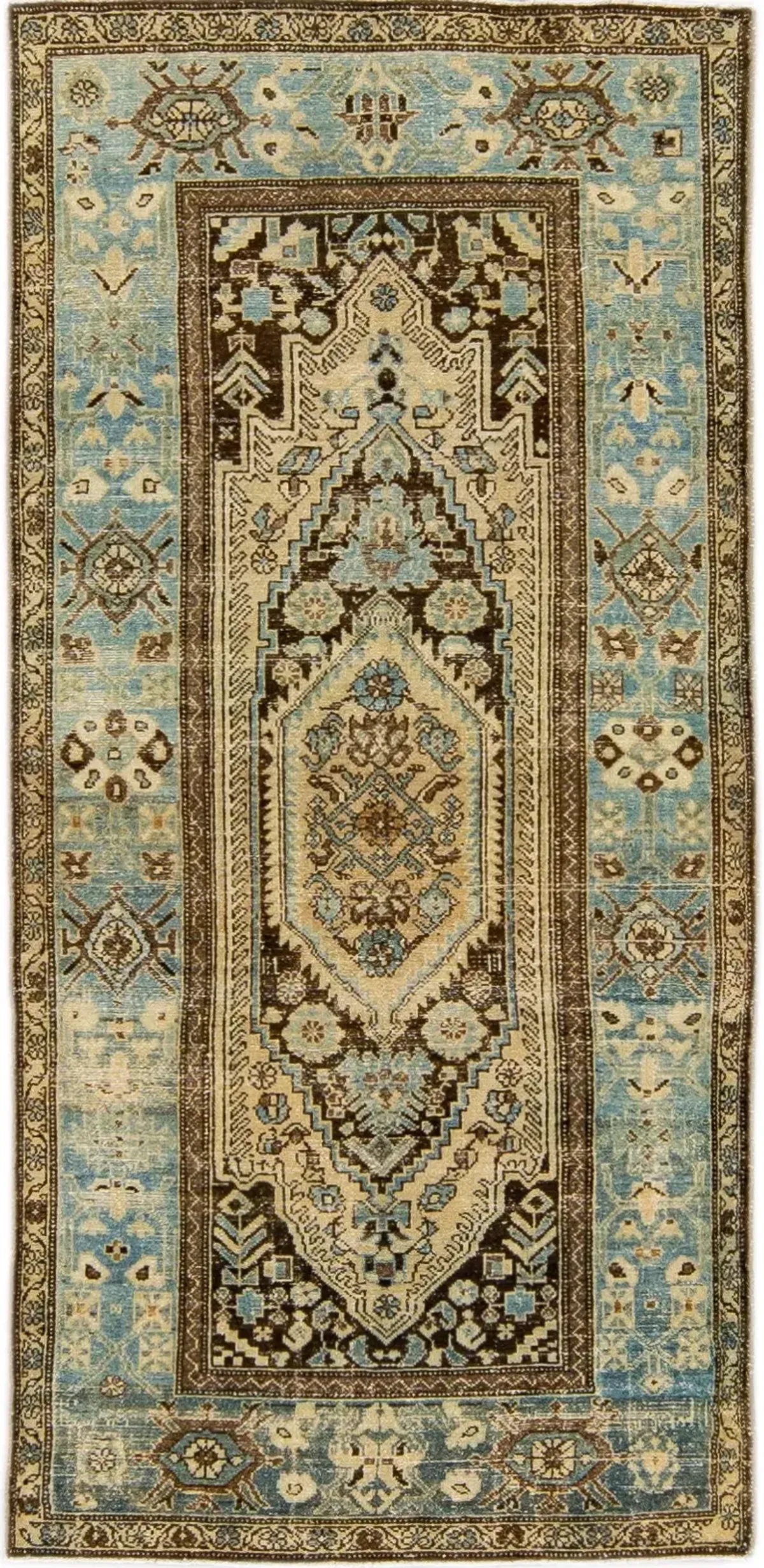 Antique Persian Malayer Runner Rug - Apadana - Blue - Blue