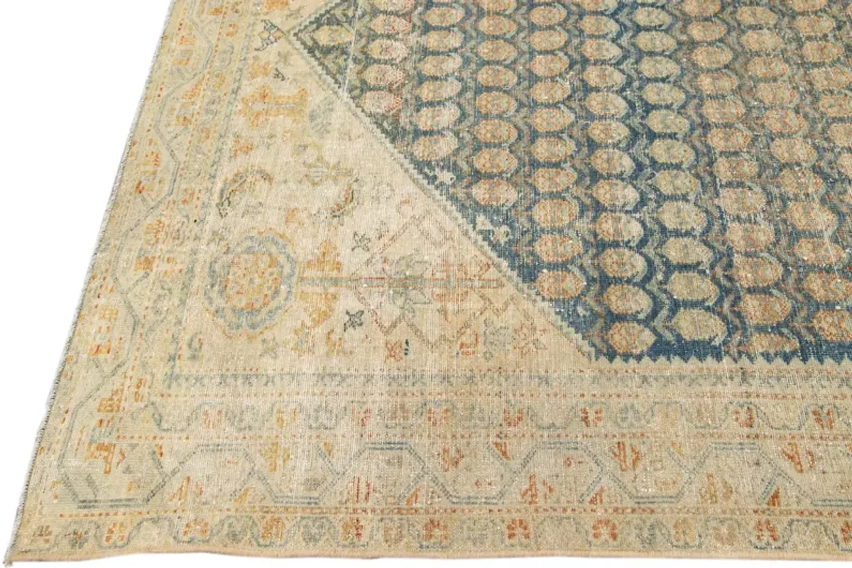 Antique Persian Malayer Runner 6'8"x16' - Apadana - Blue