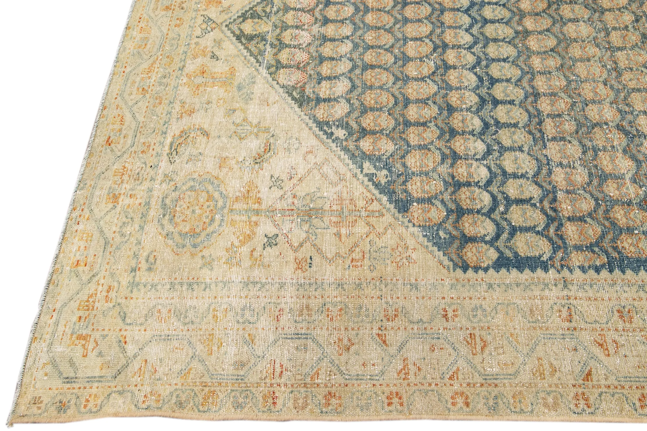 Antique Persian Malayer Runner 6'8"x16' - Apadana - Blue