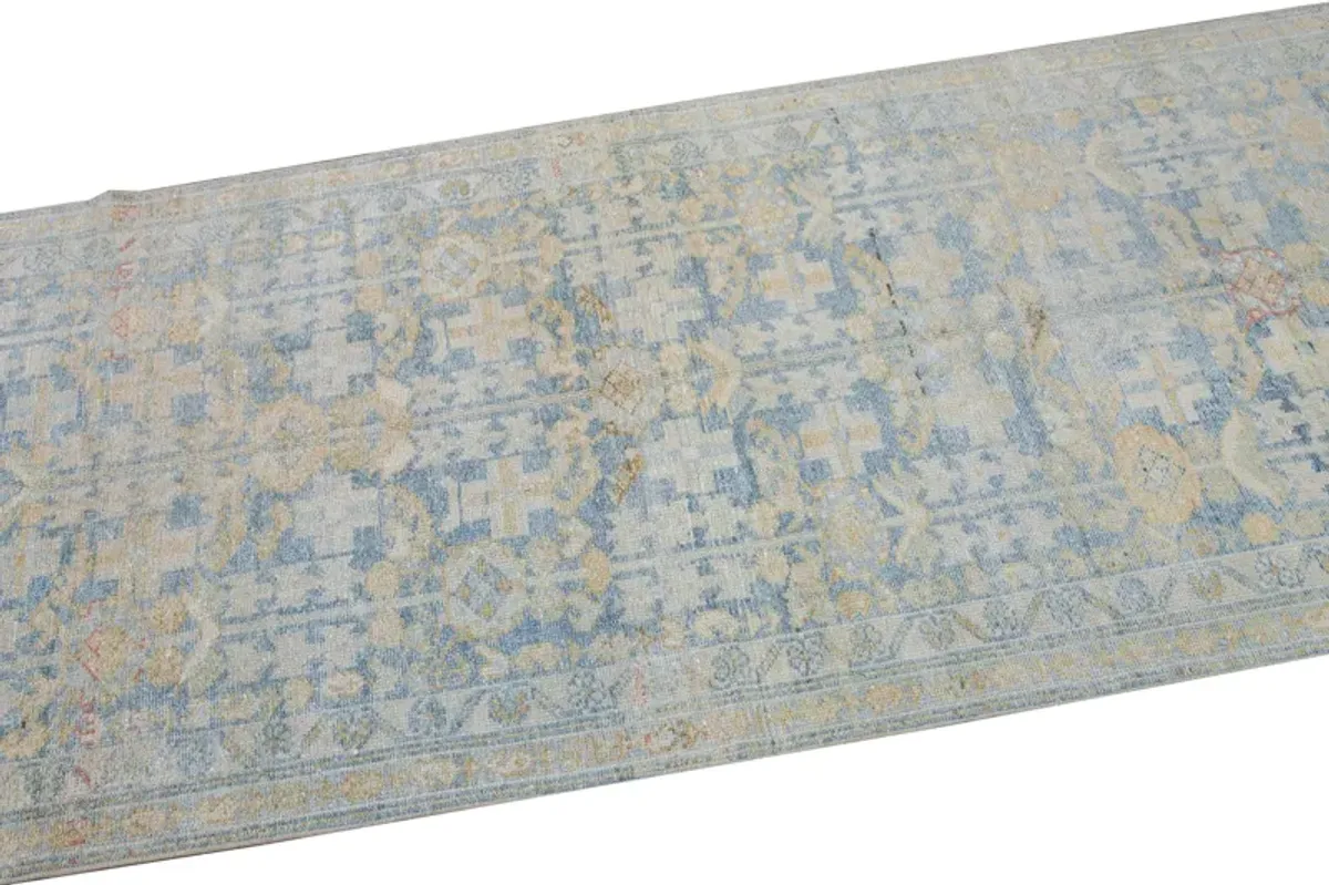 Vintage Persian Malayer Runner - 3' x 13' - Apadana - Blue