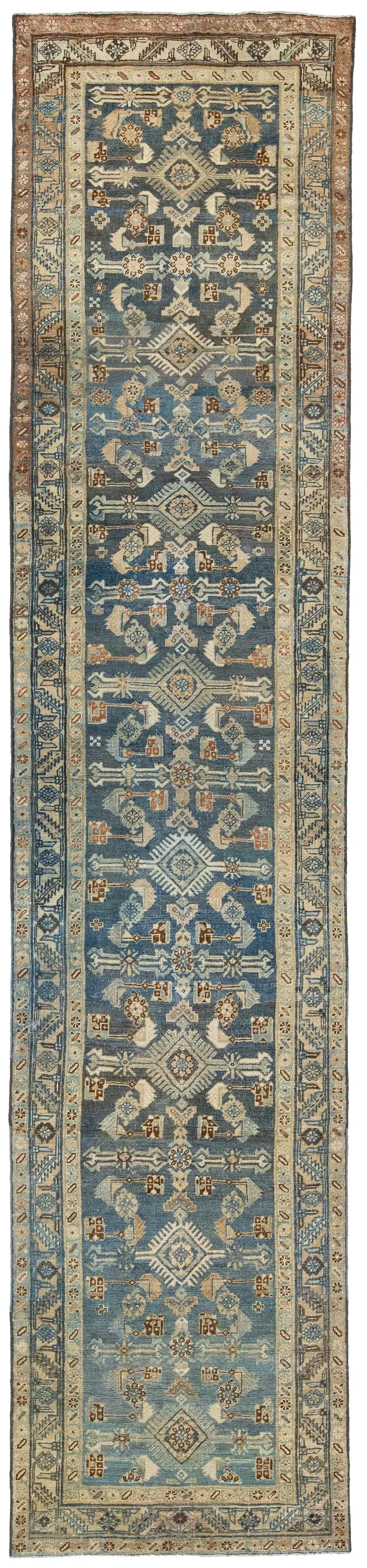 Vintage Persian Malayer Runner Rug - Apadana - Blue - Blue