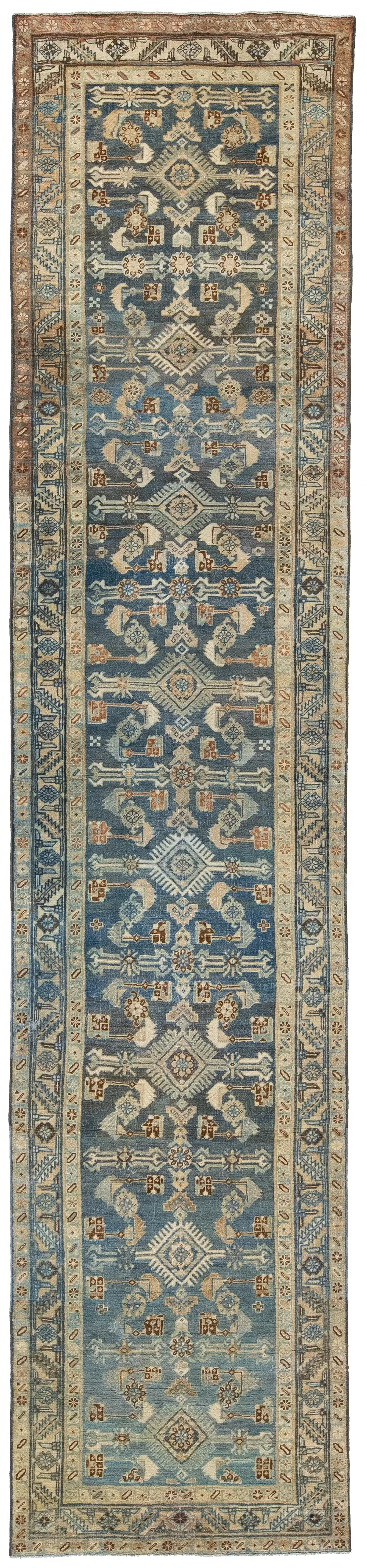 Vintage Persian Malayer Runner Rug - Apadana - Blue - Blue