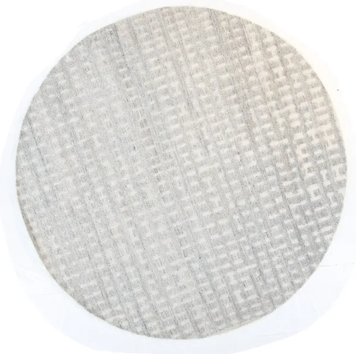 8" x 8" Brooklyn Round Rug - Ivory/Blue - F.J. Kashanian - Blue