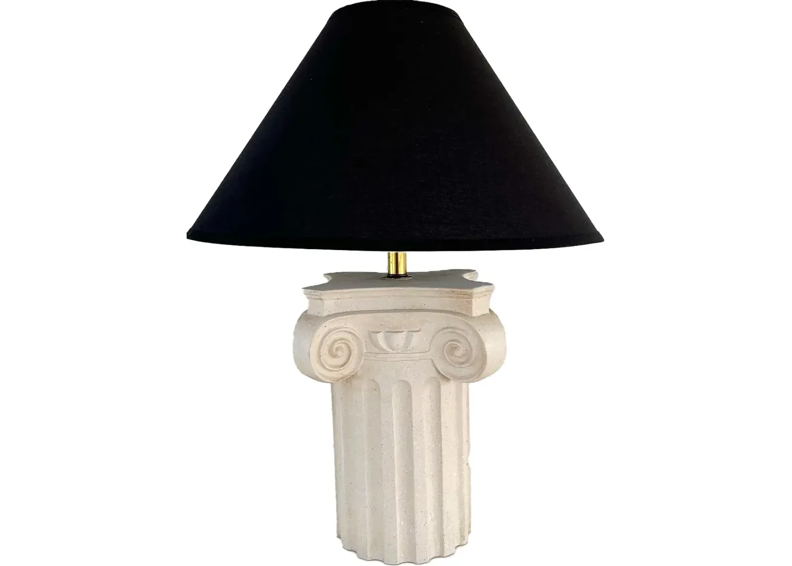 1970s Plaster Column Lamp w/Shade - C the Light Interiors