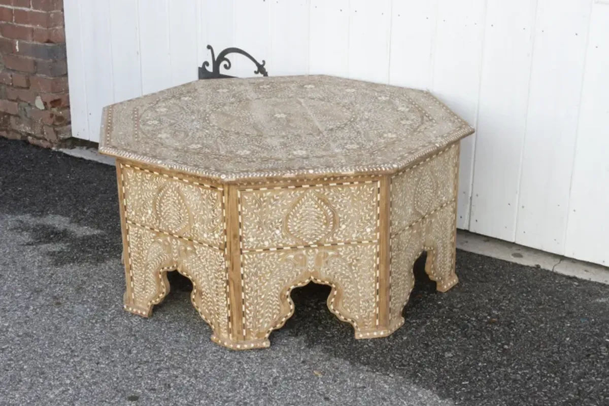 Large Royal Octagonal Inlay Table - de-cor