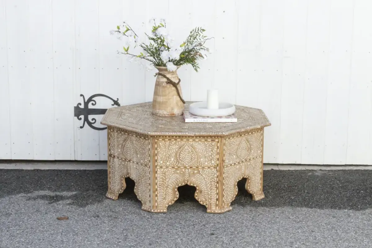 Large Royal Octagonal Inlay Table - de-cor