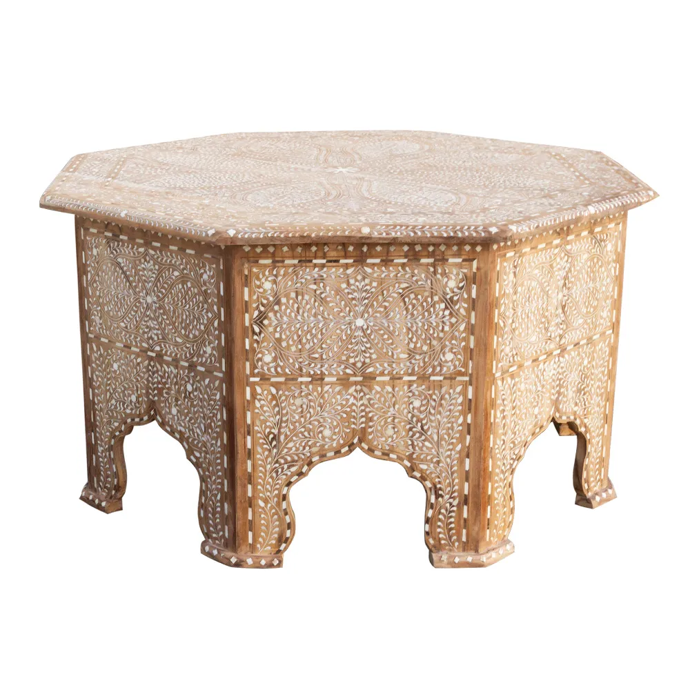 Anglo-Indian Inlay Mandawa Coffee Table - de-cor