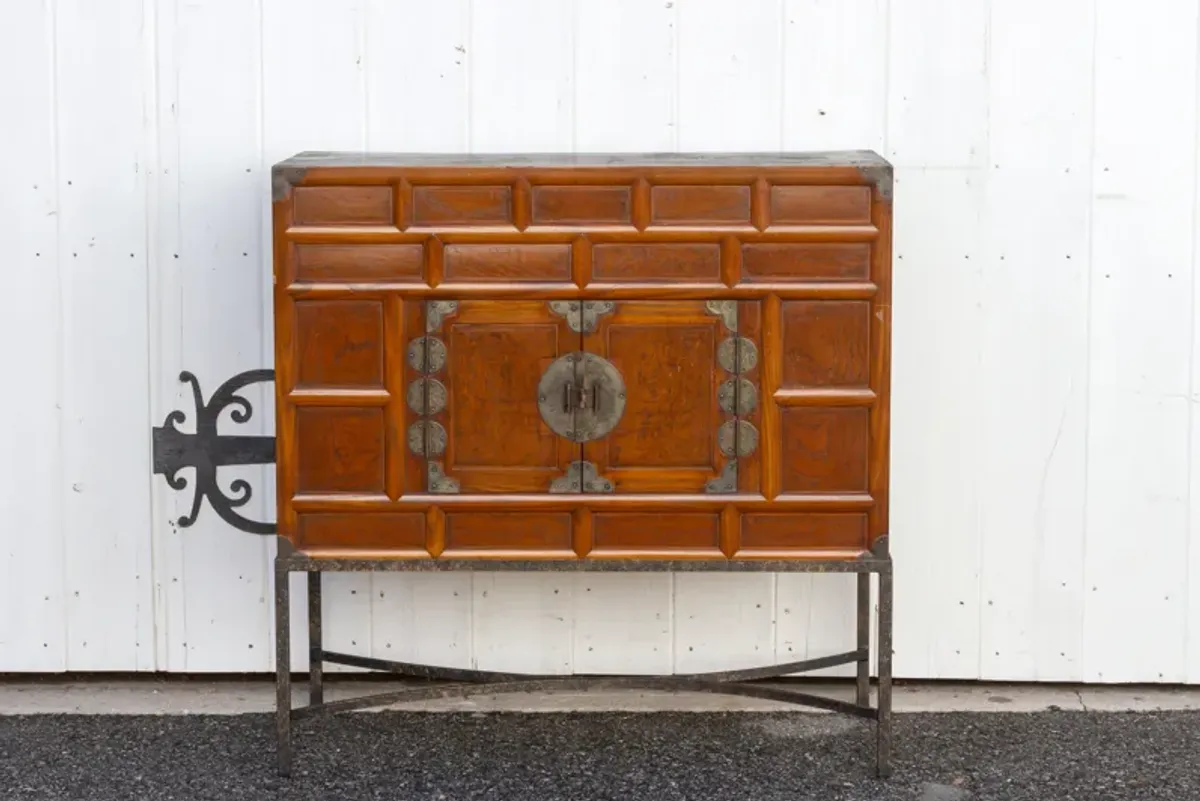 Mid-Century Korean Chest on Stand - de-cor - Brown