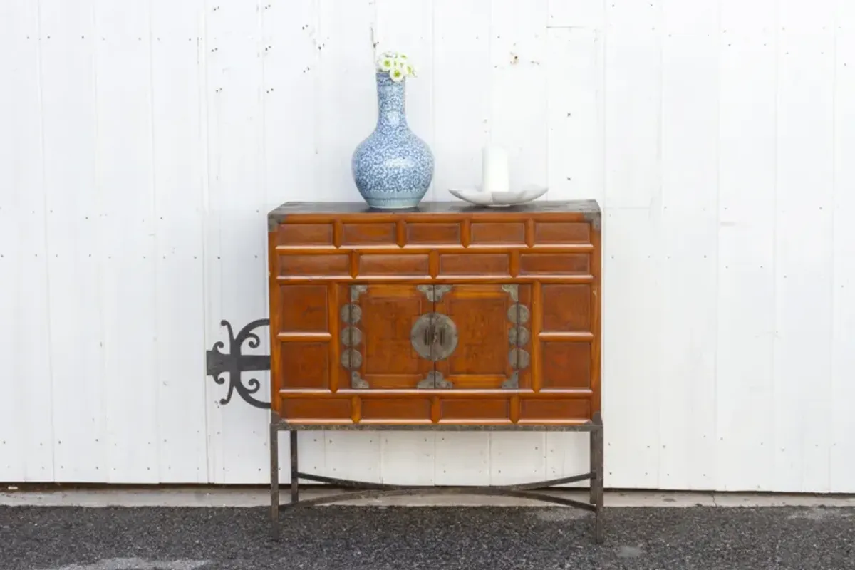 Mid-Century Korean Chest on Stand - de-cor - Brown