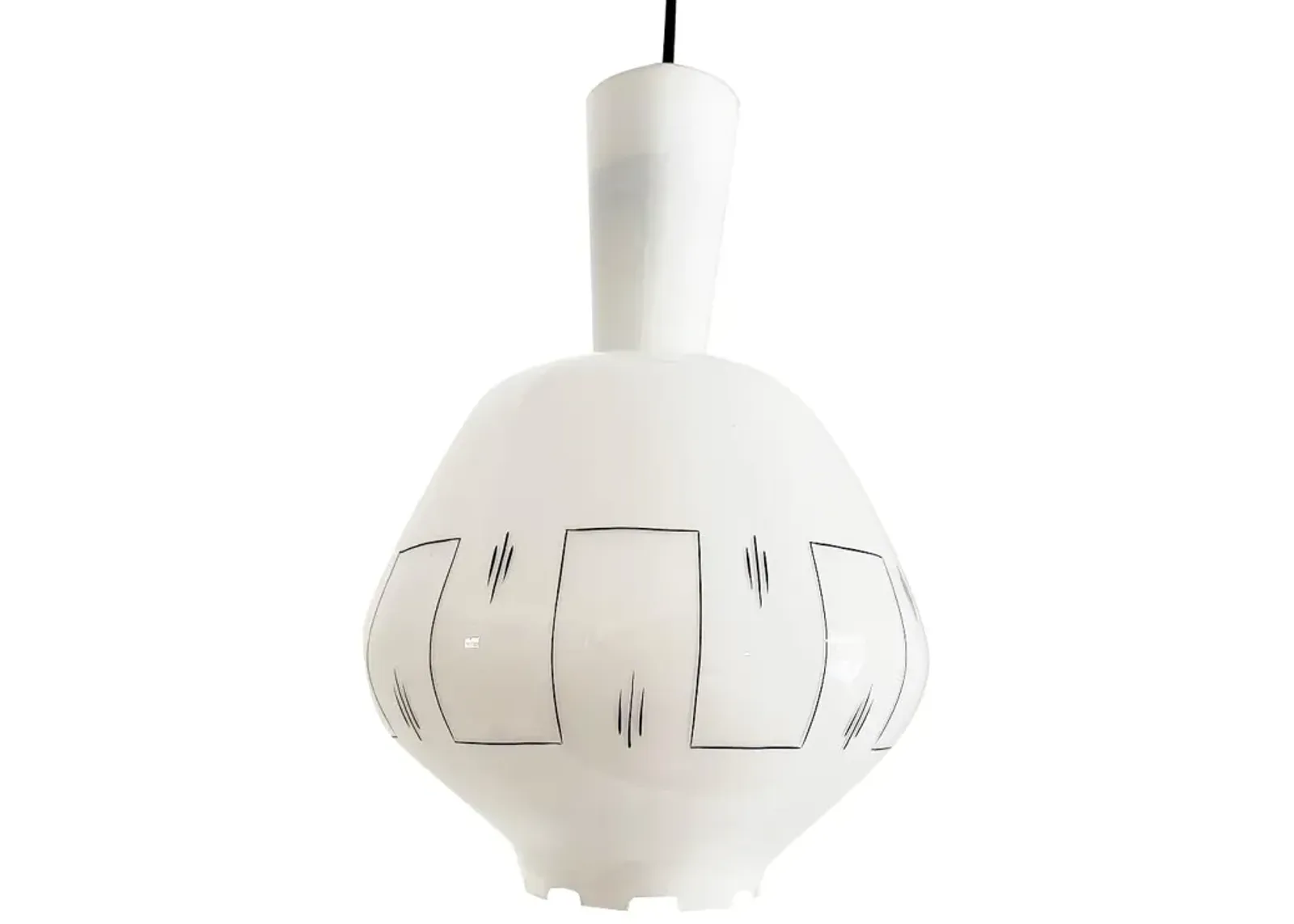 Midcentury Modern Pendant Light - C the Light Interiors - White