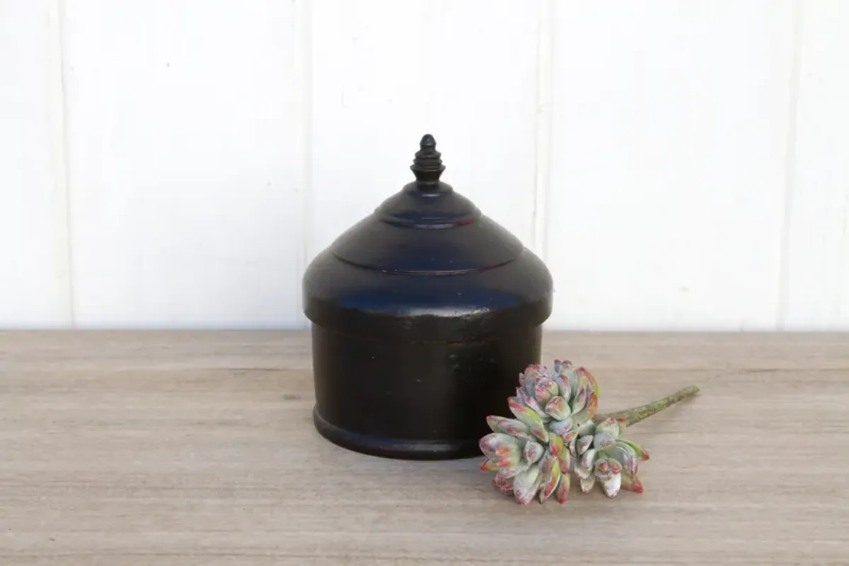 Sirohi Vintage Indian Tika Container - de-cor - black