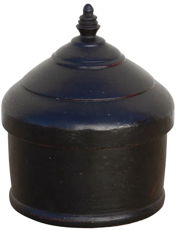 Sirohi Vintage Indian Tika Container - de-cor - black