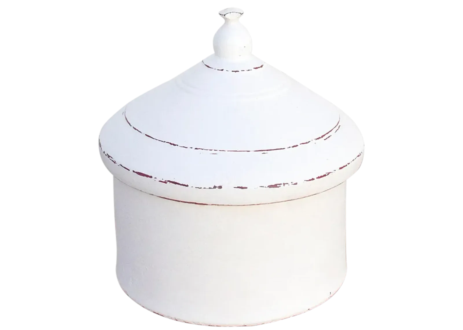 Dumri Farmhouse Indian Box with Lid - de-cor - white