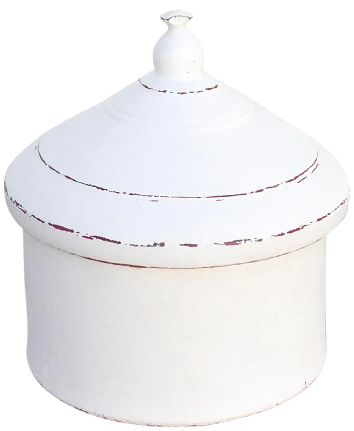 Dumri Farmhouse Indian Box with Lid - de-cor - white