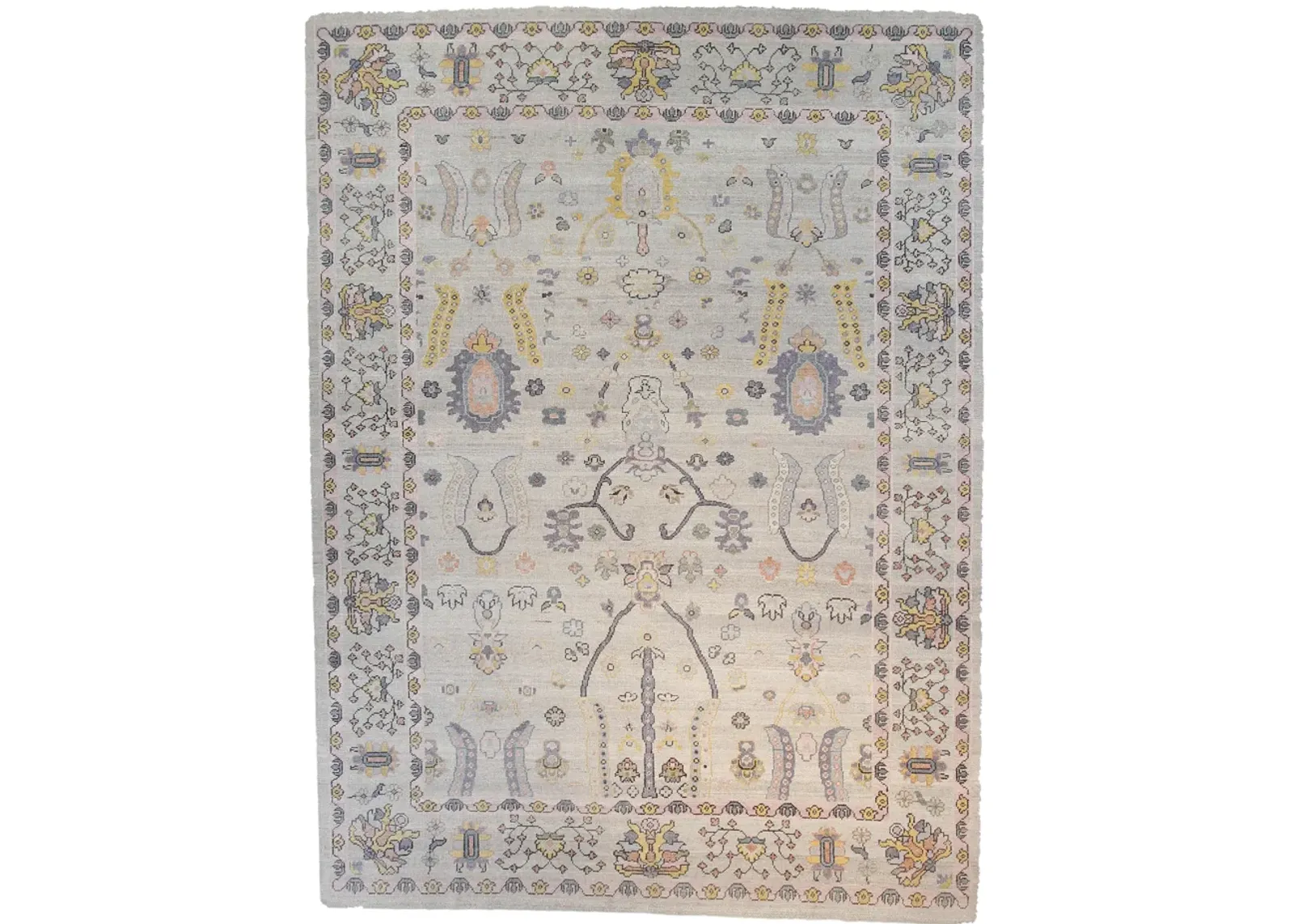 9" x 12" Oushak Rug - Light Gray - F.J. Kashanian - Gray