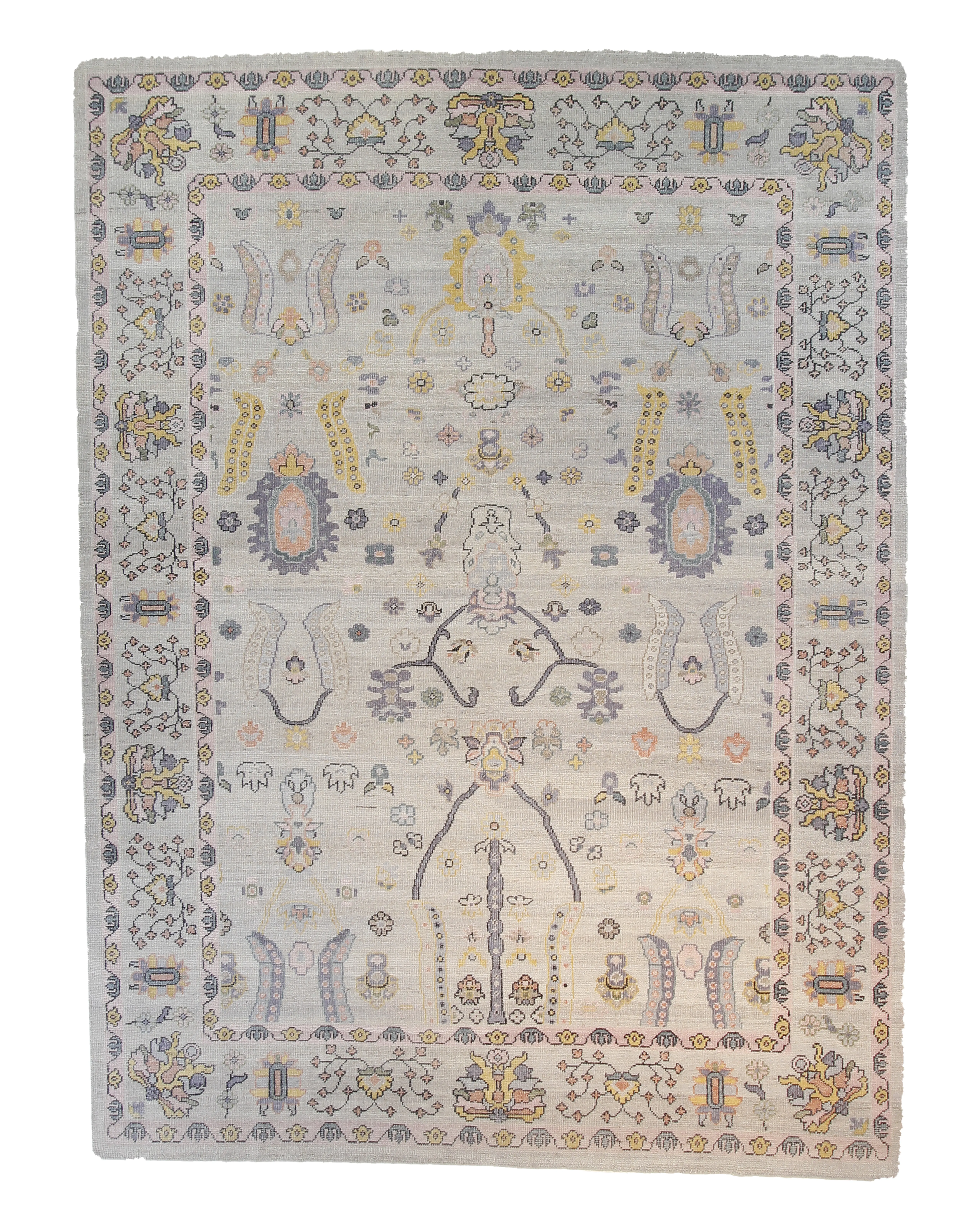 9" x 12" Oushak Rug - Light Gray - F.J. Kashanian - Gray