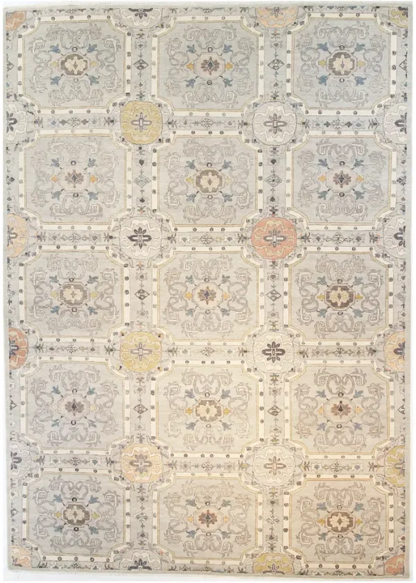 9" x 12" Khotan Rug - Light Blue - F.J. Kashanian - Blue