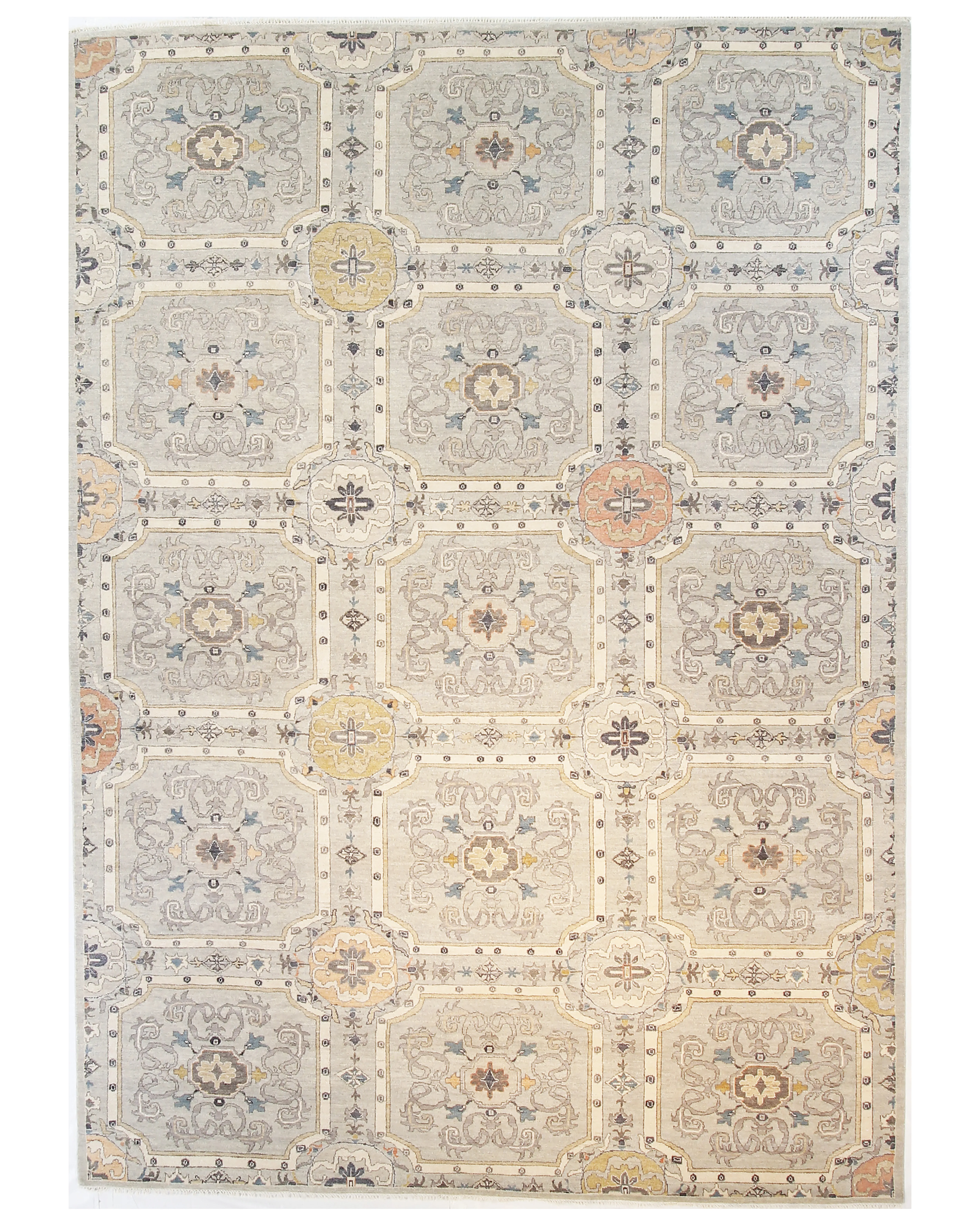 9" x 12" Khotan Rug - Light Blue - F.J. Kashanian - Blue