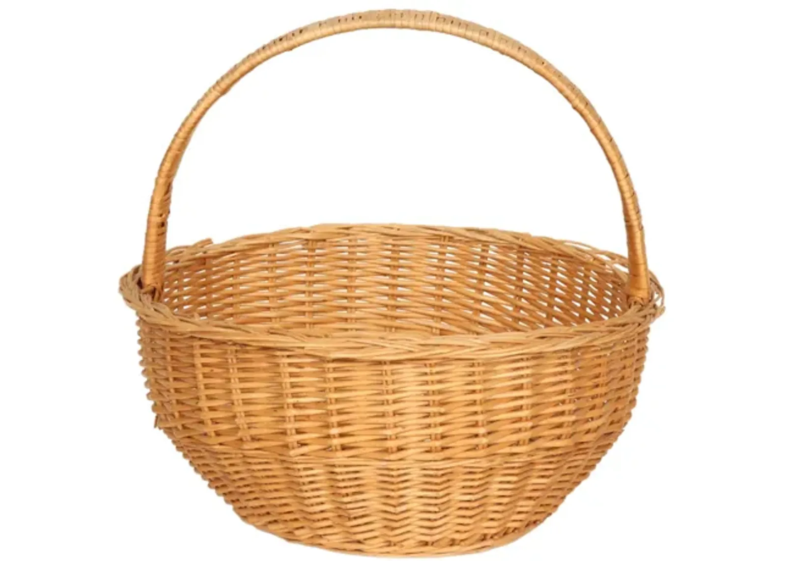 Woven Wicker Shopping Basket - Interesting Things - Brown