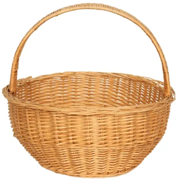 Woven Wicker Shopping Basket