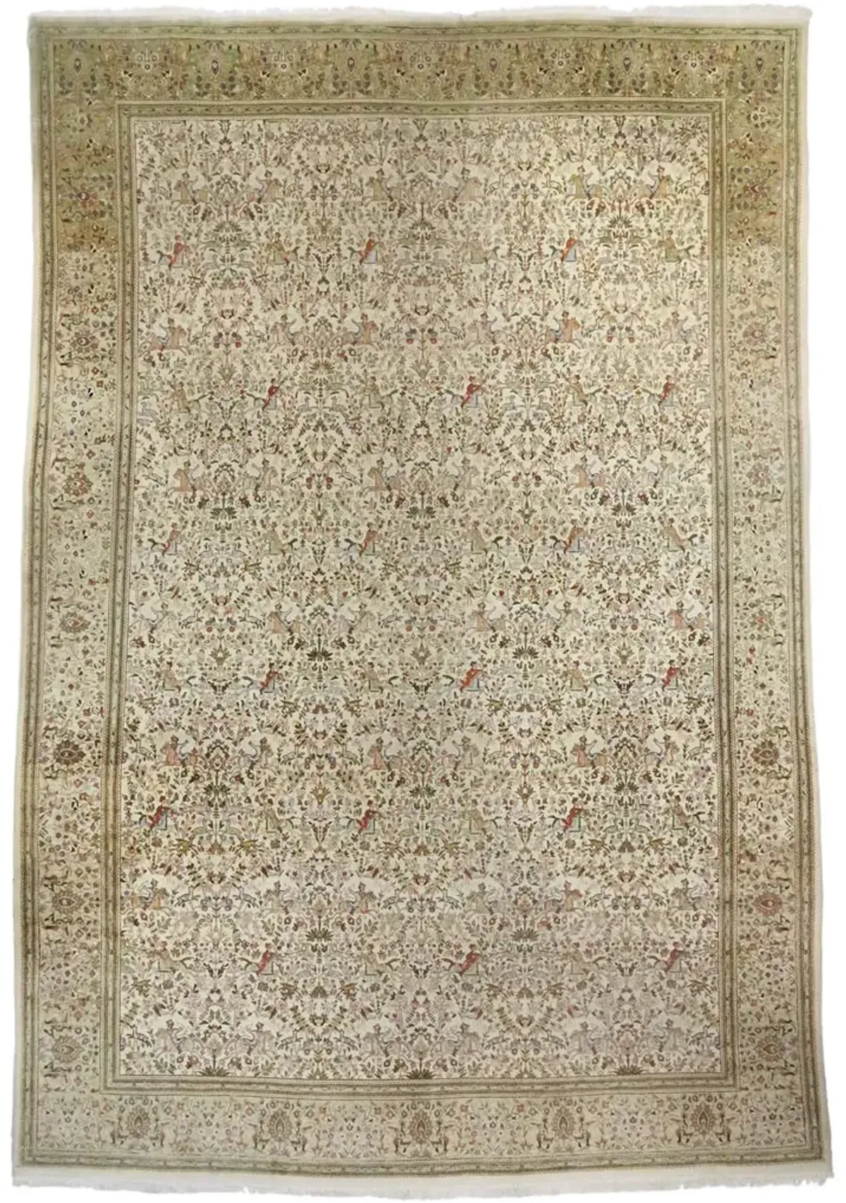 Vintage Persian Tabriz Rug - 14'7 x 21'9 - Esmaili Rugs & Antiques - Beige - Beige