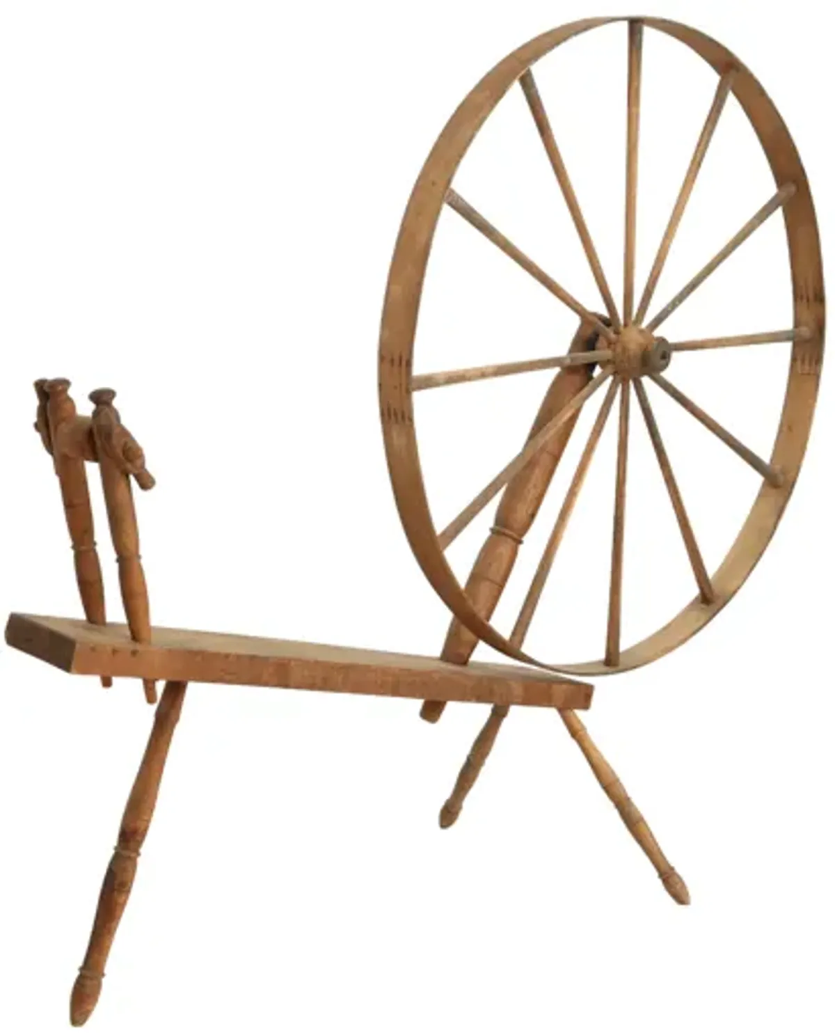 J Platt Great Wheel Spinning Wheel - Interesting Things - Brown