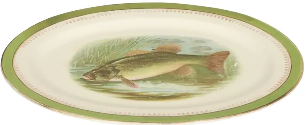 Austrian Ceramic Fish Serving Platter - Interesting Things - Green