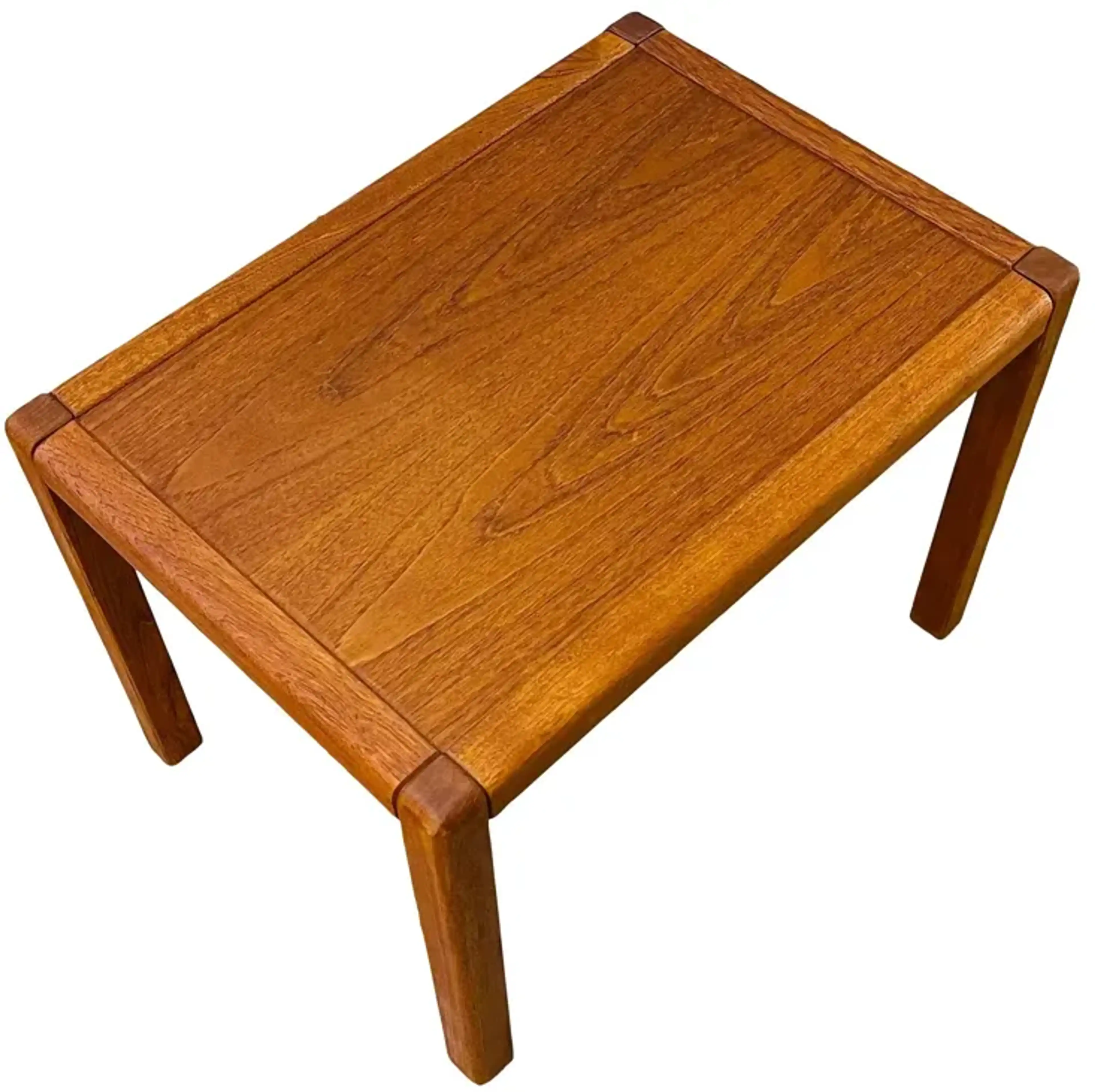 Teak Rectangular Side Table 2 B Modern Brown One Kings Lane | Furniture.com