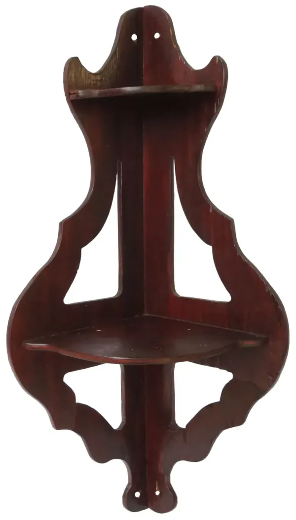 French Country Style Corner Wall Shelf - Chez Vous - Brown