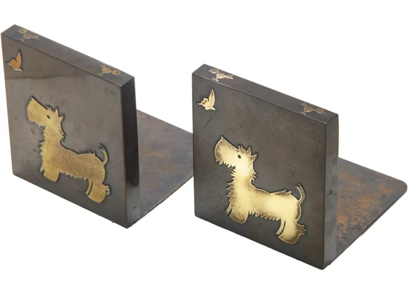 Silvercrest Scotty Bronze/Brass Bookends - Fleur de Lex Antiques