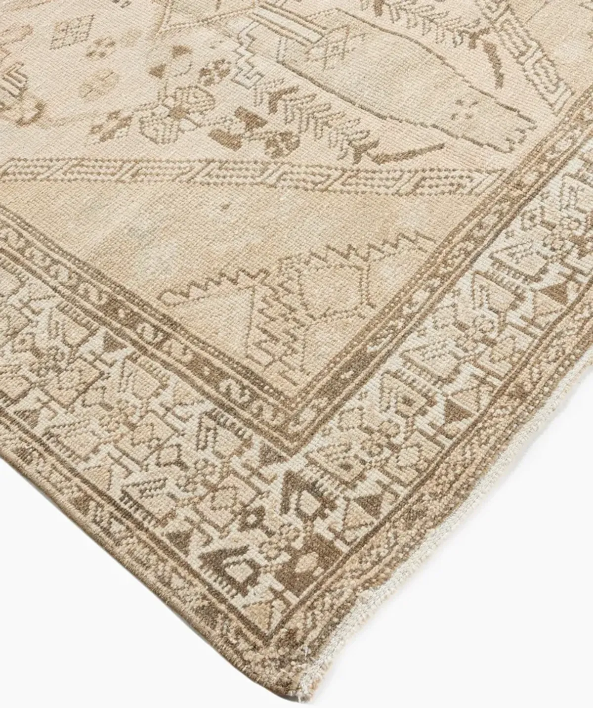 Persian Hamadan Area Rug 4' X 6'7 - Beige - Beige