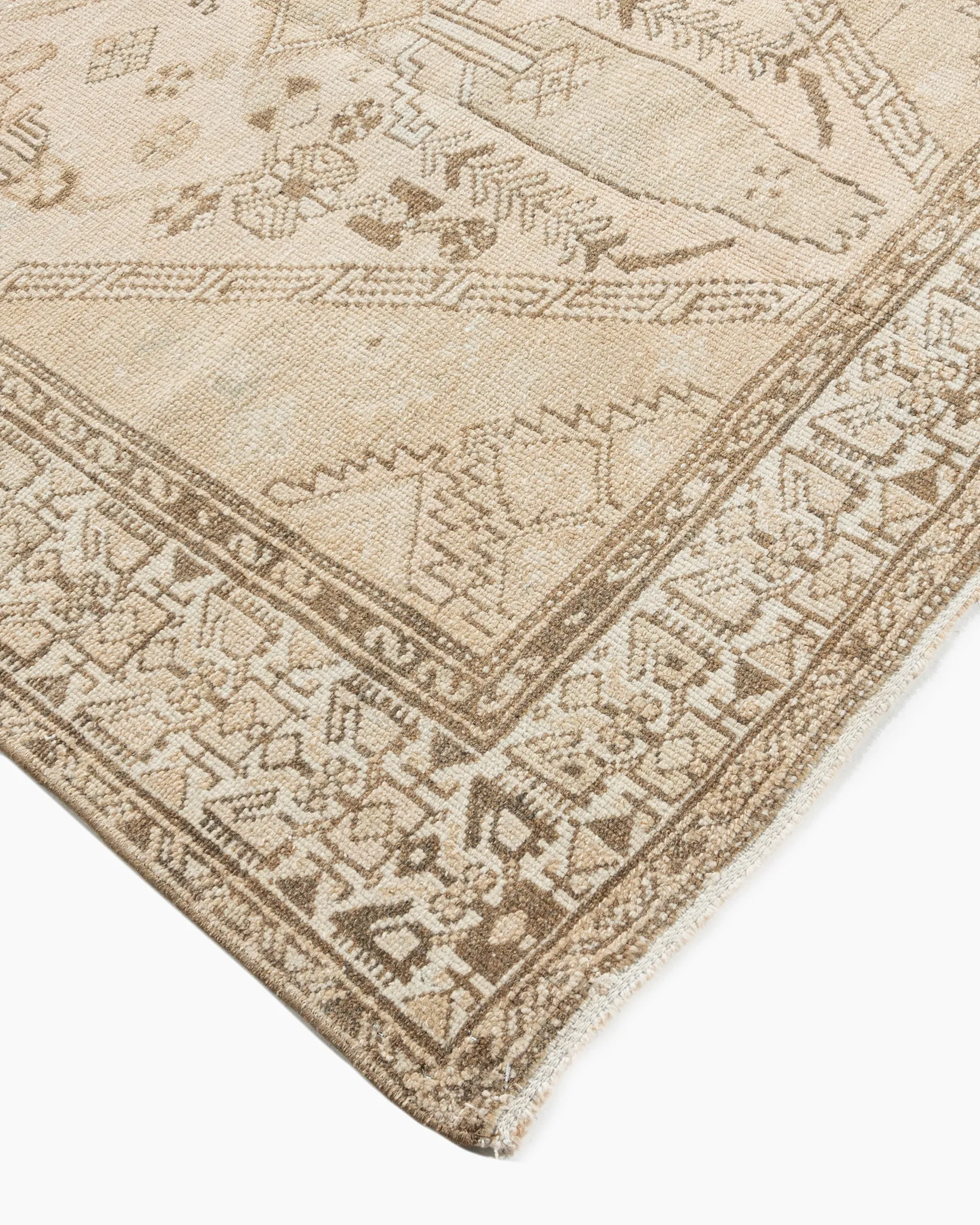 Persian Hamadan Area Rug 4' X 6'7 - Beige - Beige