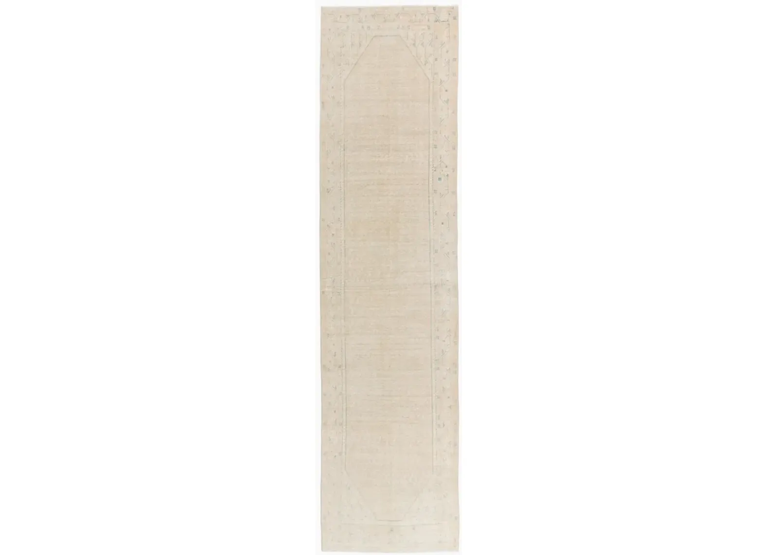 Turkish Oushak Runner - 3'5 X 13'5 - Beige