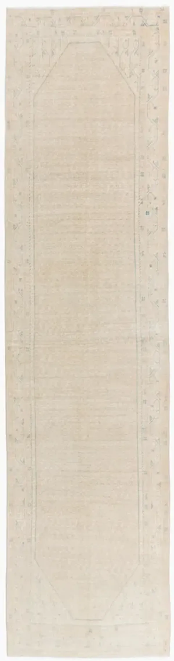 Turkish Oushak Runner - 3'5 X 13'5 - Beige