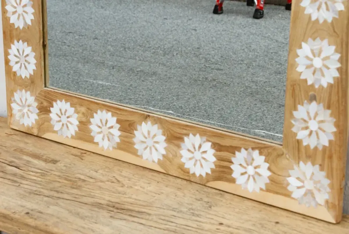 Modern Farmhouse Inlay Blossom Mirror