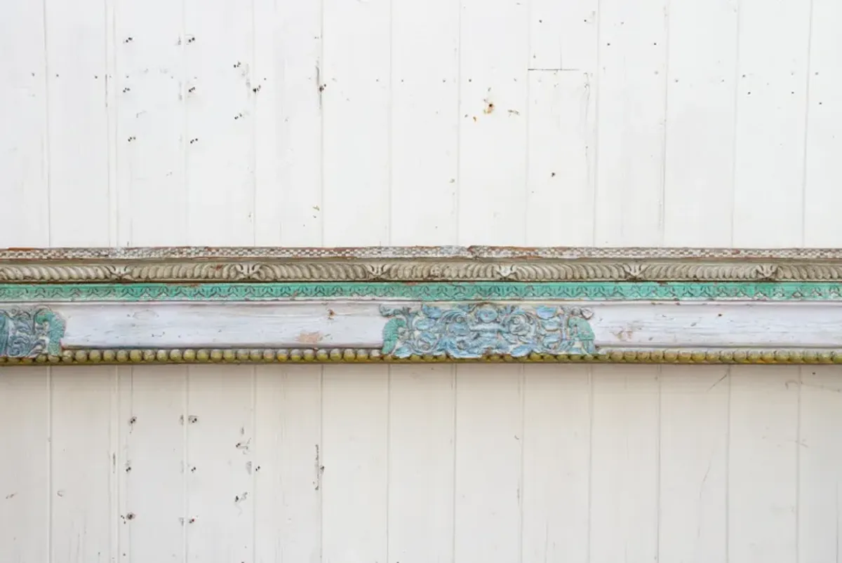 Antique Tamul Nadu Architectural Beam - de-cor - Blue